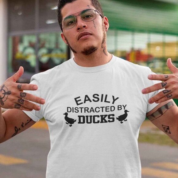 Easily Distracted By Ducks T-shirt - Picture 1 of 4